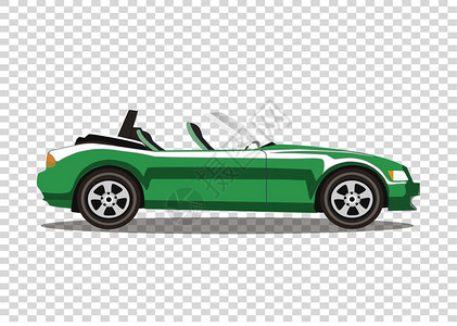 绿色现代卡通卷心彩车高清图片