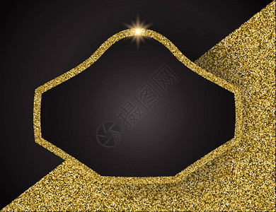 商业贺礼的标语模板金光框背景图片
