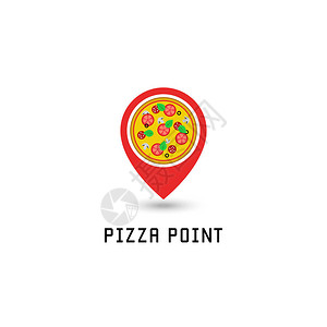 比萨标志指针别位置比萨店快餐点图片