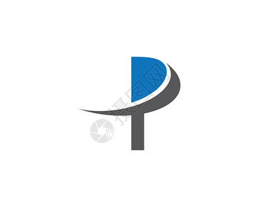 P字母Logo业务模板商务背景图片