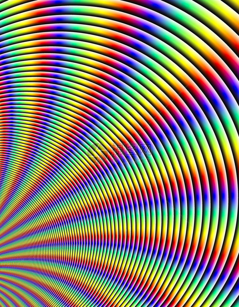 抽象彩虹圆圈图片