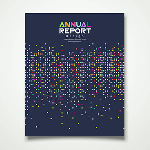 年度报告彩色点设计背景矢量图背景图片
