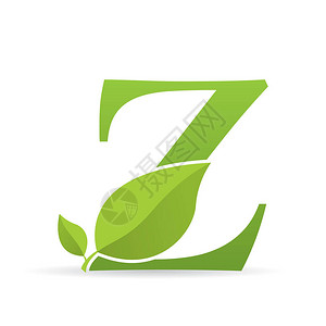 带有绿色字母Z的标志饰有绿背景图片