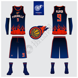 篮球制服模板设计篮球衫的背心t恤样机前视图和后视图篮图片