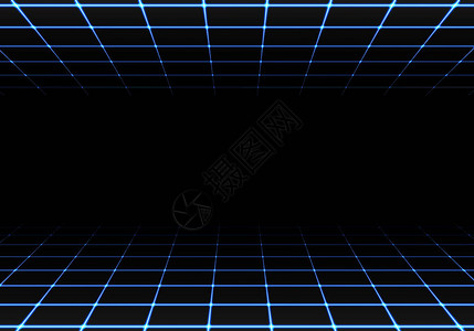 有关黑色技术背景矢量说明的蓝光线网状图解摘要图片