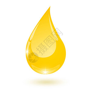 精炼植物油植物油的黄色滴落插画