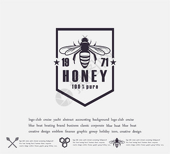 蜂蜜标签的设计背景图片