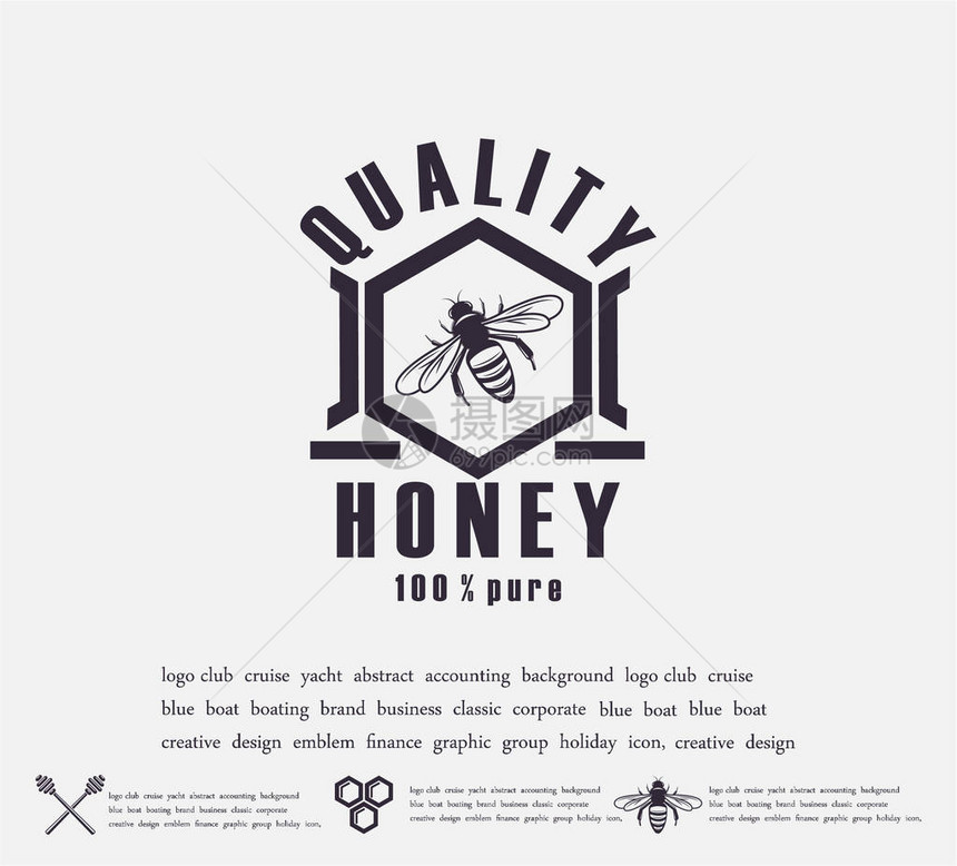 蜂蜜标签的设计图片