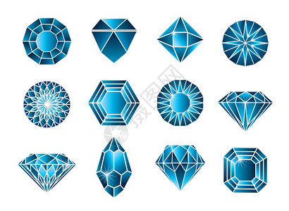 向量组的蓝色钻石图片