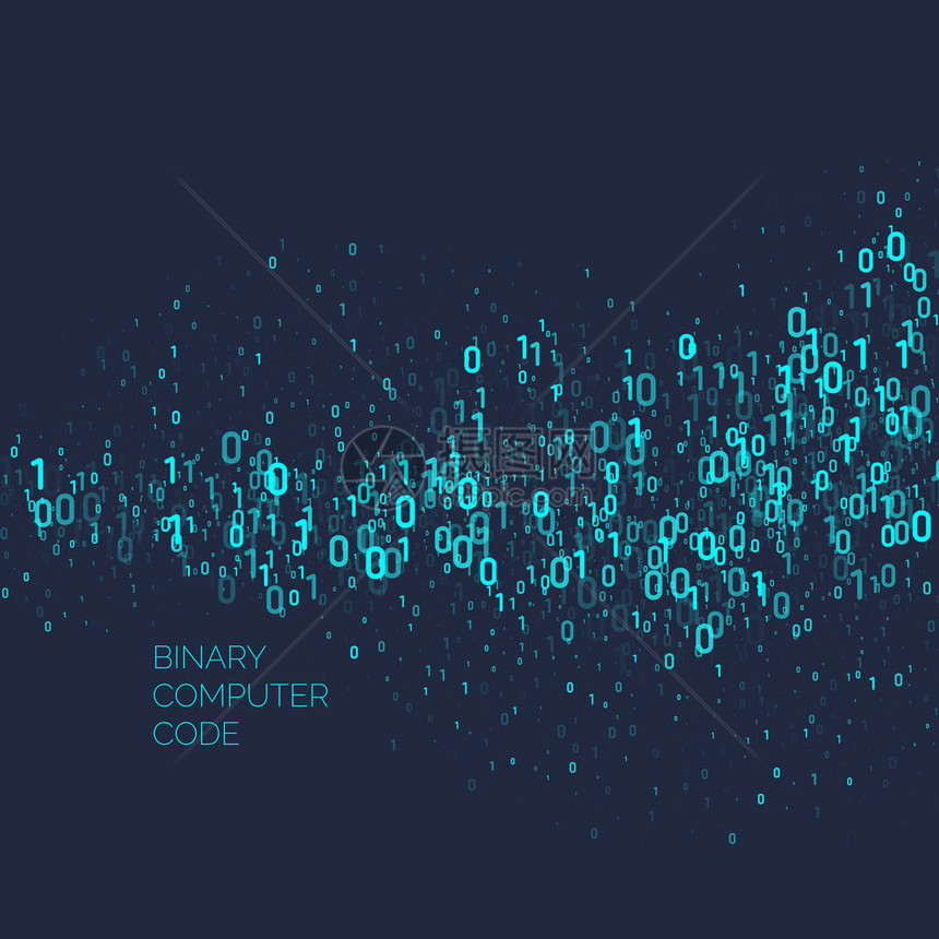 二进制代码背景摘要图片