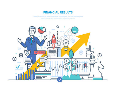 数据分析财务管理报告预测市场统计结果活动银行业务业务战略经济指标增长图片