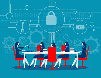 网络安全商务会议安全概念业图片