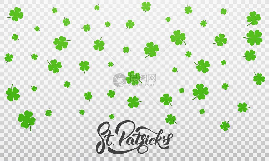 PatricksDayClovershamrock留下背景和StPatricks写信图片