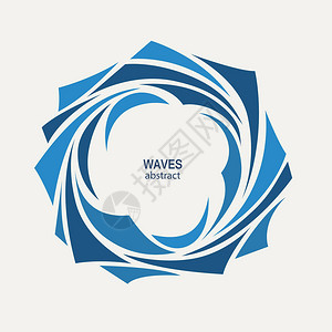 水波logo抽象设计图片