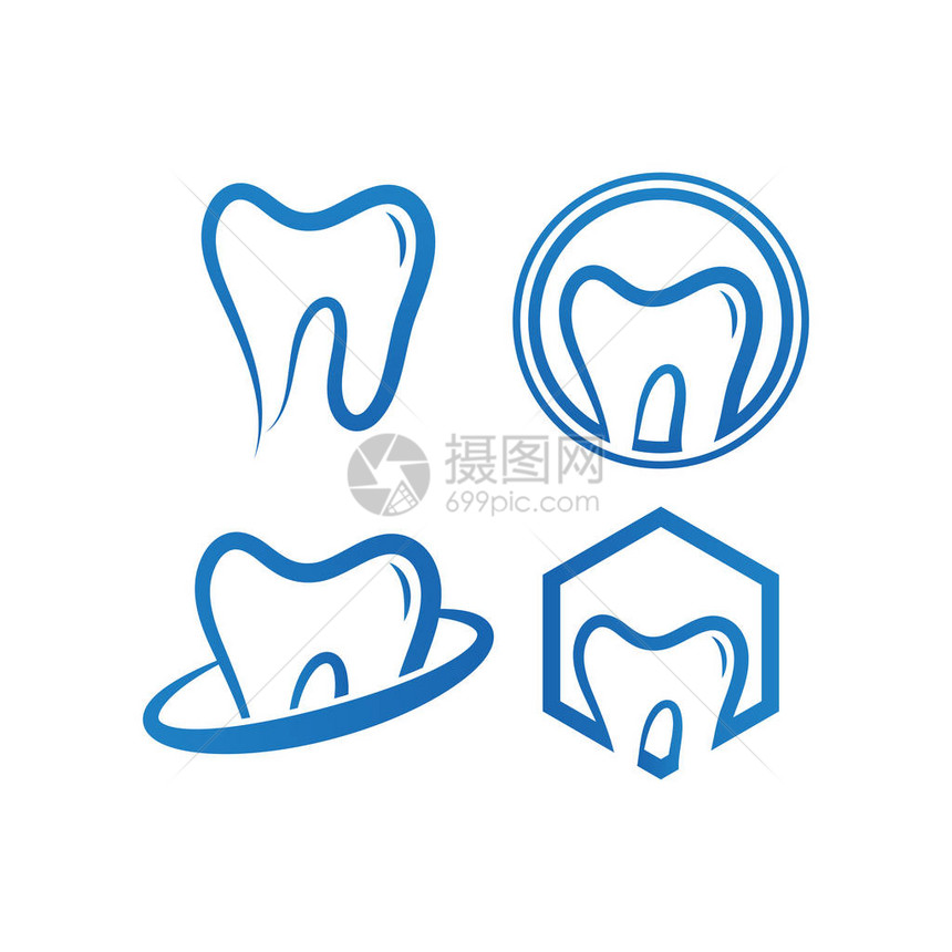 清洁牙齿标志设计模板图片