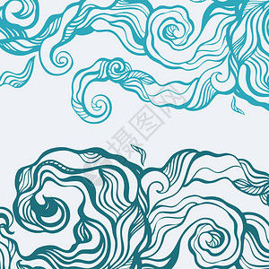 蓝色水浪抽象海洋背景图图片