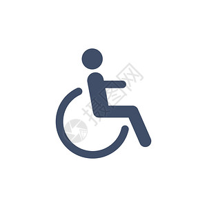 残疾人轮椅医疗图标孤立于图片