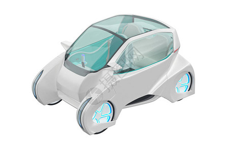 汽车未来独特的现代理念3D渲染背景图片