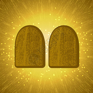 摩西圣经托拉合约的平板图片