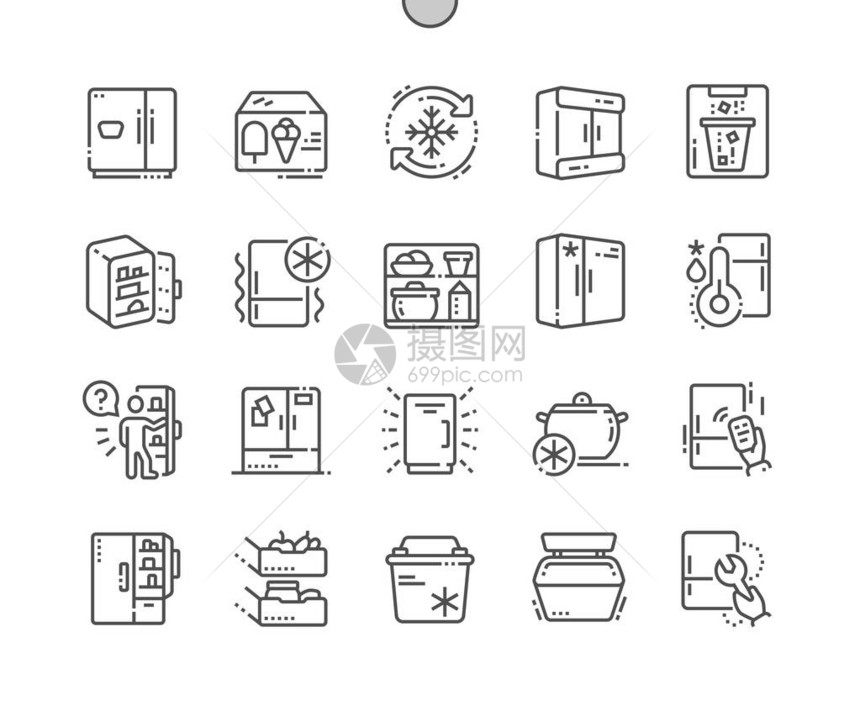 用于网络图形和应用程序的302x网格简单最小象形图MiminimalPict图片