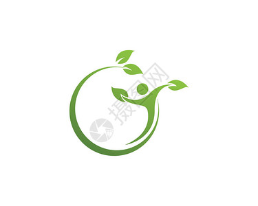 绿色自然健康标志和象征图片