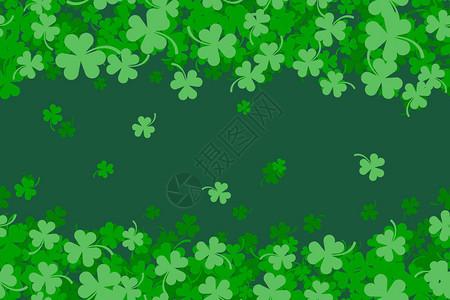 StPatricks日绿色Clover图片