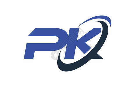 PK战书PKLogoSwoushEllipse蓝插画