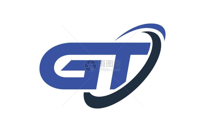 GTLogoSwoushEllipse蓝图片