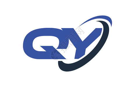 QYLogoSwoush椭圆蓝图片