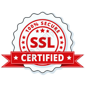 SSL注册按键符号带有红色丝带图片