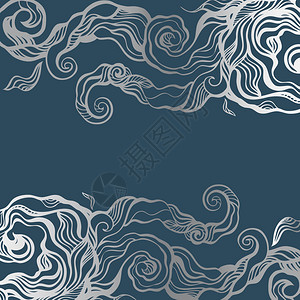 蓝色水浪抽象海洋背景图图片