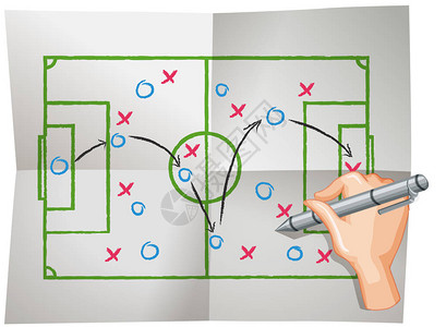 足球规划矢量插图片