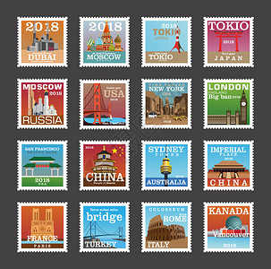 邮票收藏法国土耳其意大利加拿大悉尼伦敦东京图片