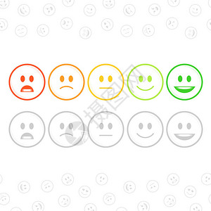 用户经验客户反馈或审查概念满意度评分的级别或水平矢量插图EPS10图片