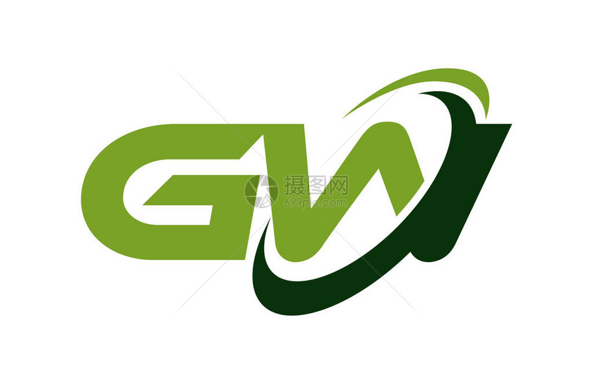 GWLogoSwoushEllipse绿色图片