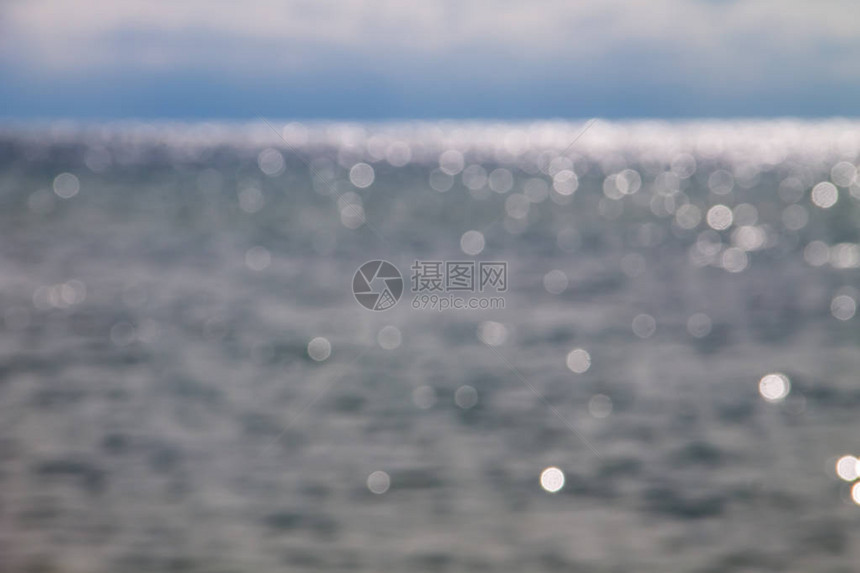 蓝海或洋的抽象模糊b图片