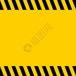 黑色和黄色警告线条纹方形标题背景警告通知的矢量符号背景重背景图片