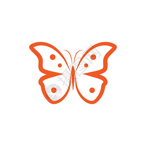 蝴蝶标志和图标设计模板矢量插图背景图片