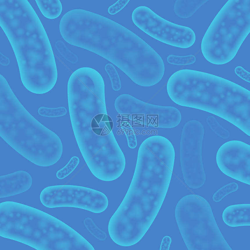 蓝色背景微细菌生物有不图片