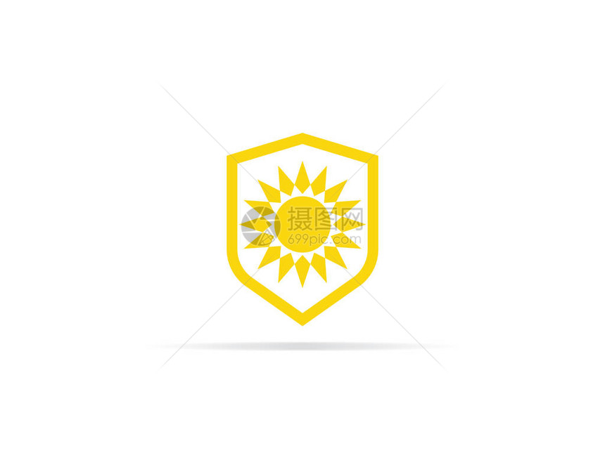 紫外线保护图标防紫外线辐射及太阳和防护罩标志符图片