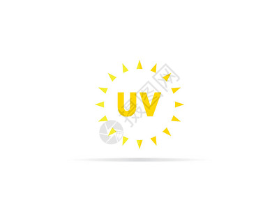 乌瓦罗瓦UV辐射图标紫外线和标志符插画