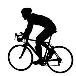 白色背景的骑自行车图片