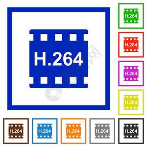 H264白色背景的方框中的电影格式图片