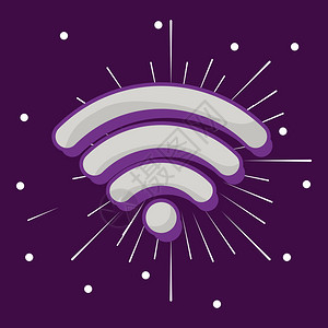 紫色背景的wifi符号图标图片