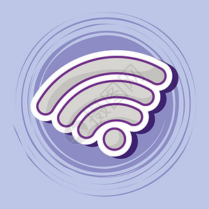 紫色背景的wifi符号图标图片