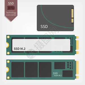 ssd绿色SSD插画