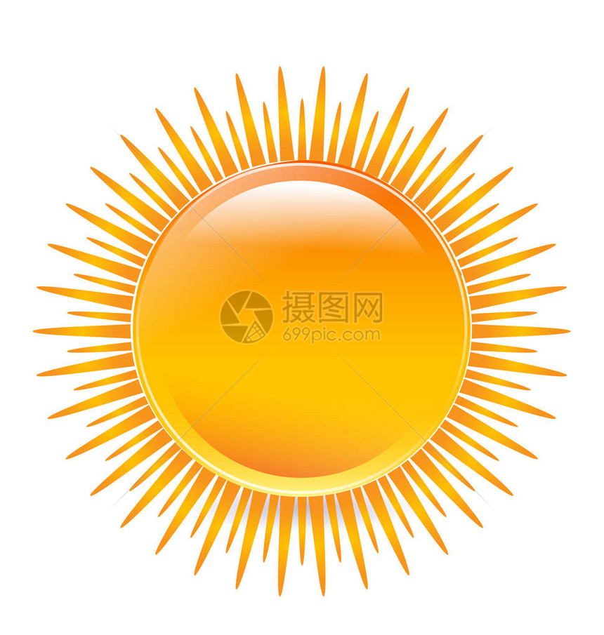 太阳符号矢量图标图片