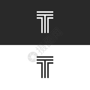 最简单的标志T字母组合背景图片