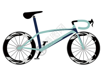 孤立的赛车自行车图标背景图片