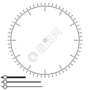 钟面圆形为男士设计用于测量时间小时分钟秒针的机械电气设备的空白图片